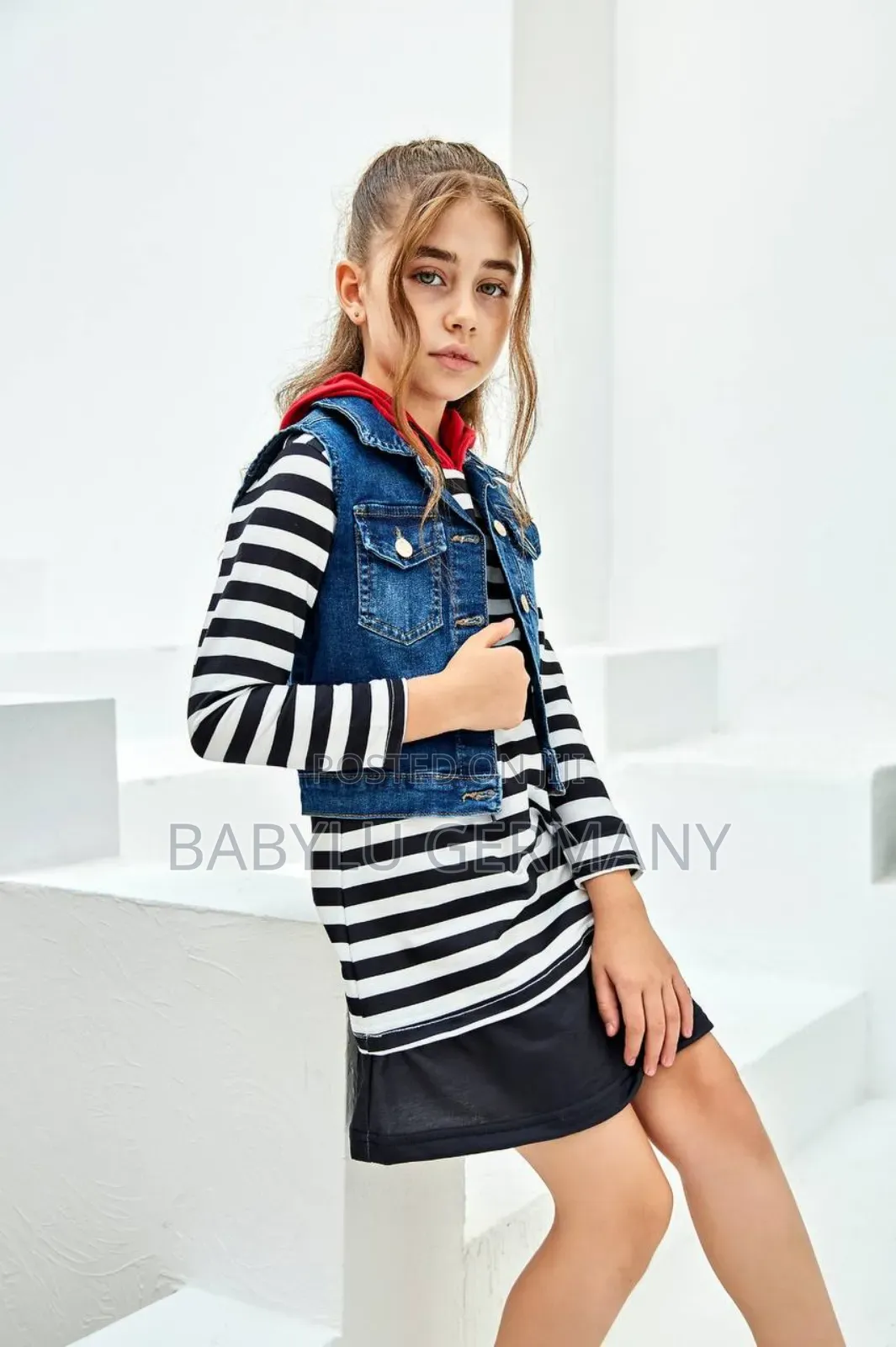Turkey Imported Jeans Jacket and Long Sleeve Dress Set