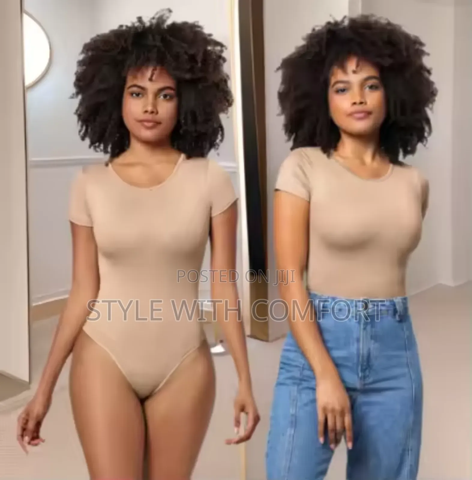 Round Neck Bodysuit- Stretchy.