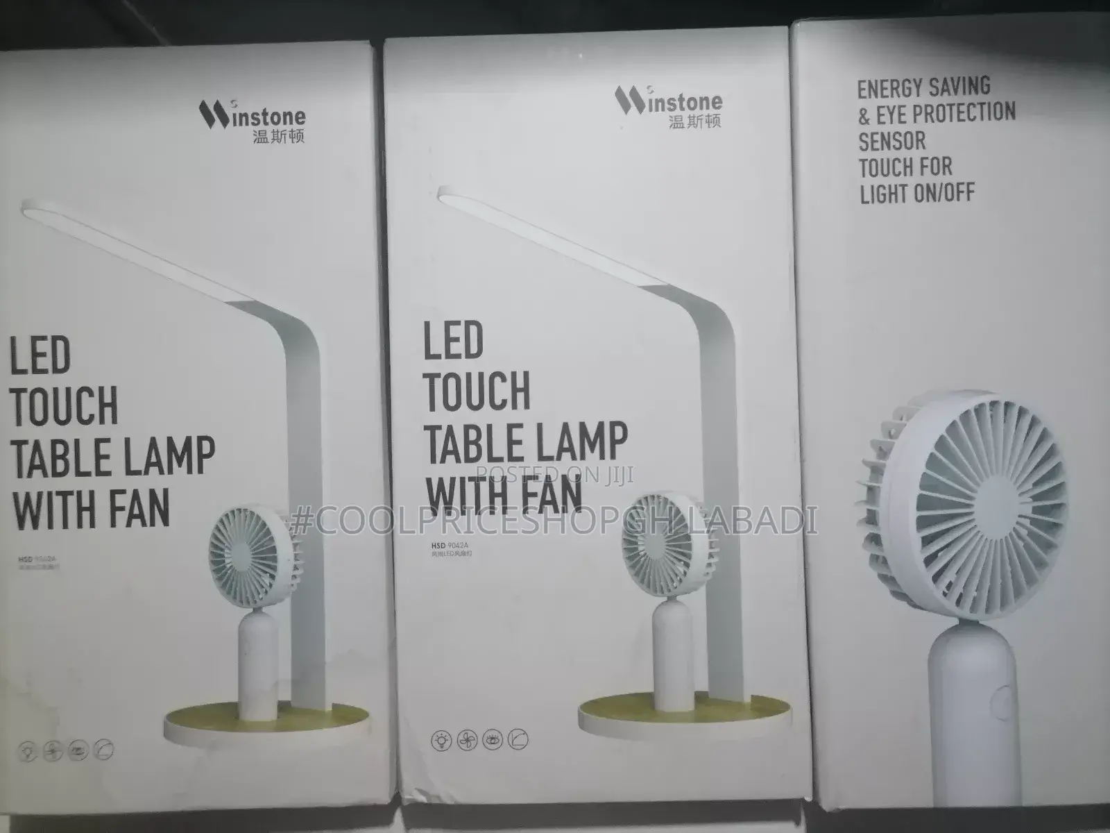 Table Led Lamp With Chargeable Cooling Fan