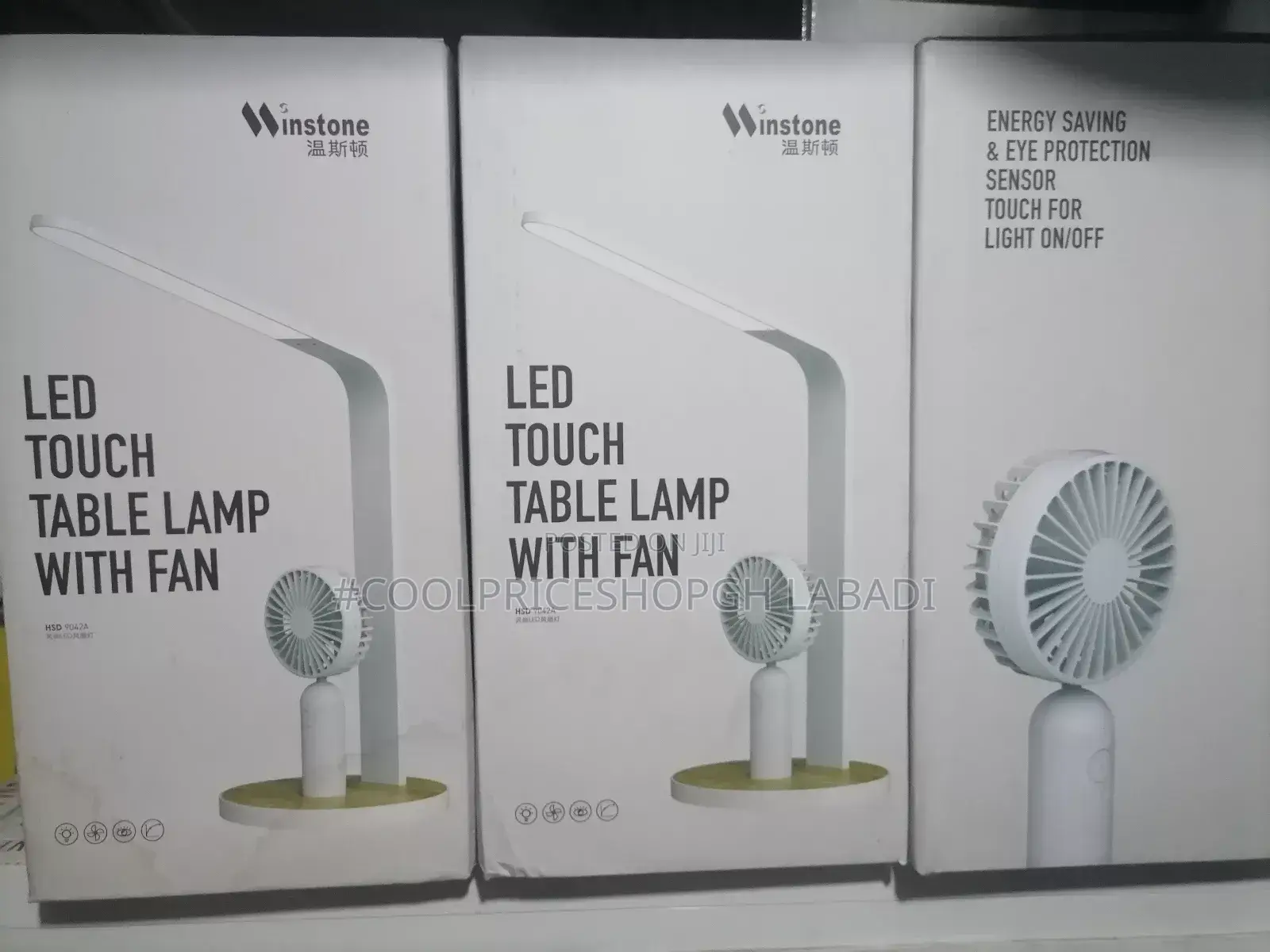 Table Led Lamp With Chargeable Cooling Fan