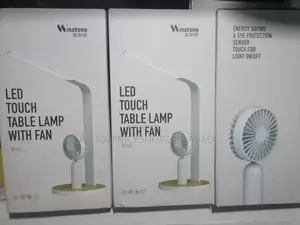 Table Led Lamp With Chargeable Cooling Fan