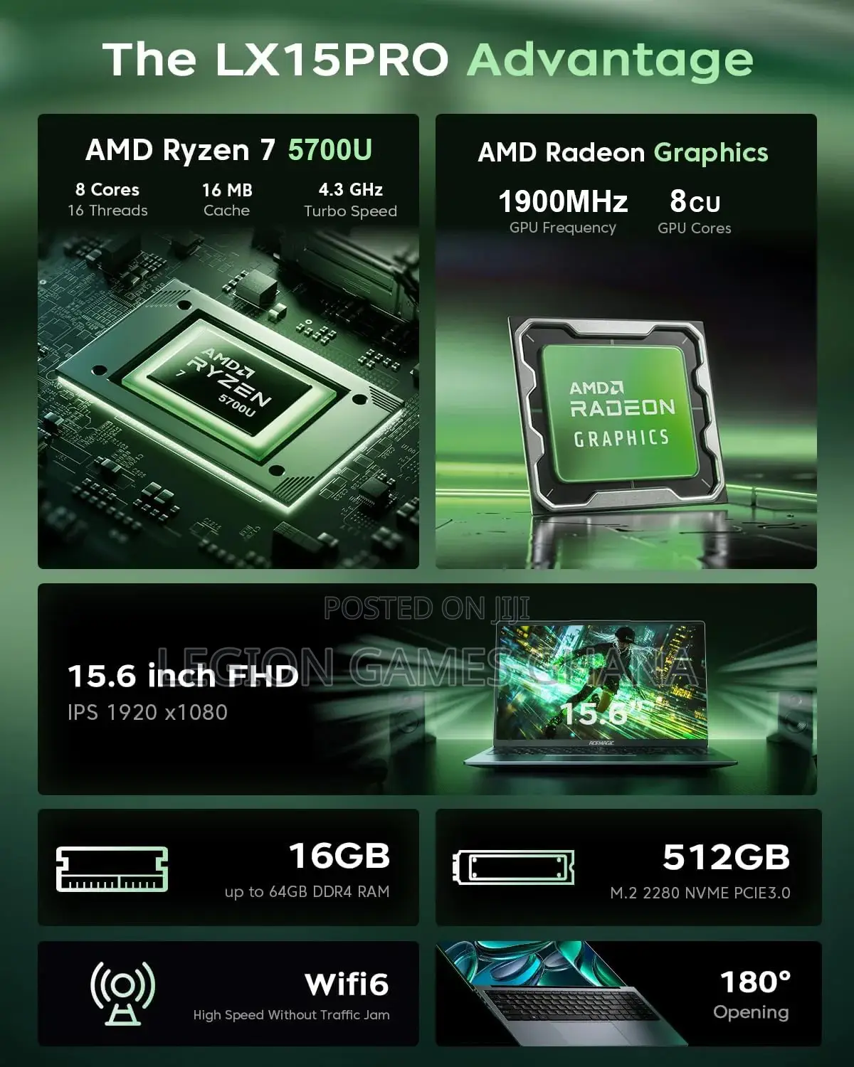 New Laptop 16GB AMD Ryzen 5 SSD 512GB