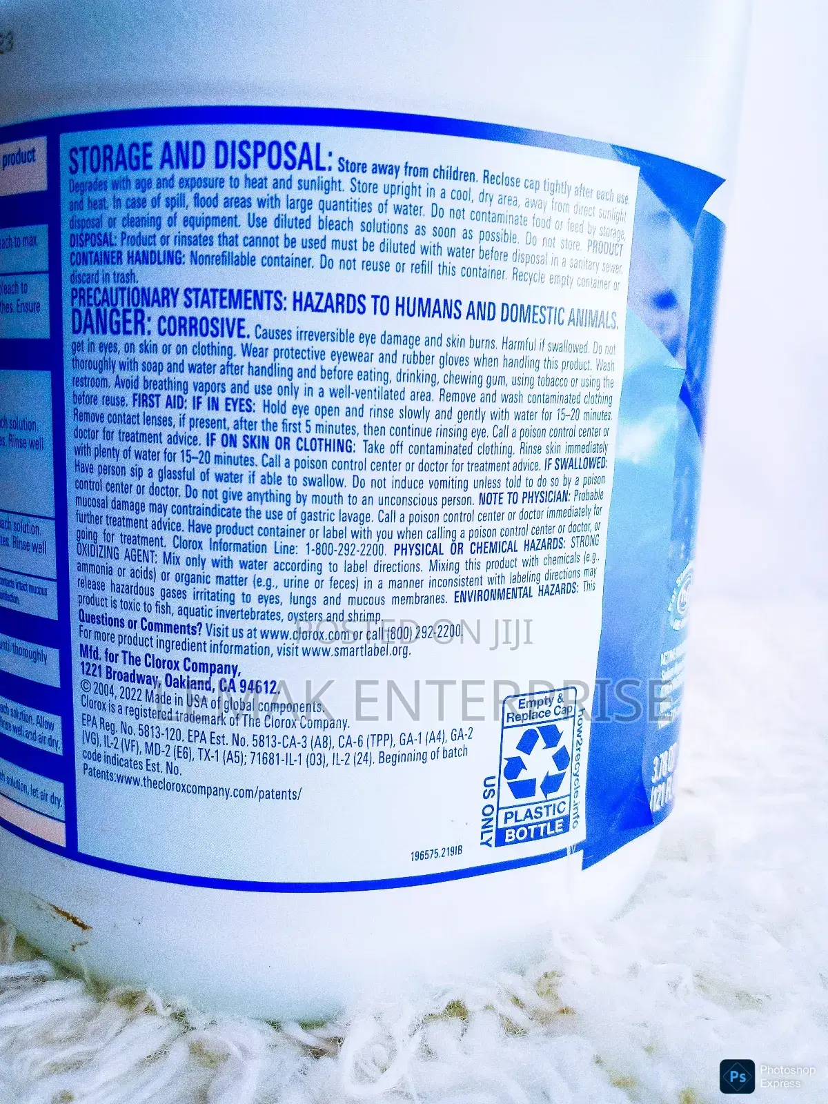 Clorox Disinfecting Bleach 3.58l