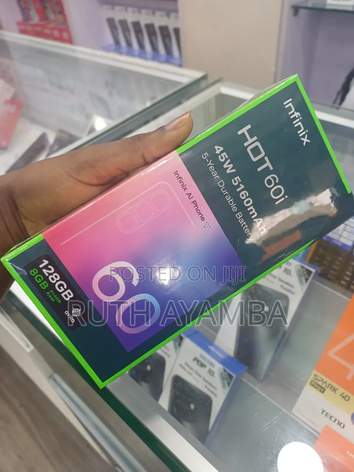 New Infinix Hot 60i 128 GB Black