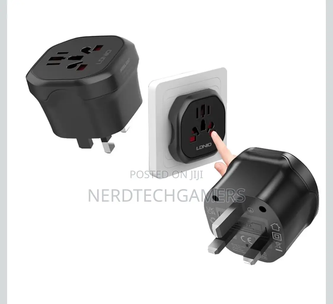 Ldnio Z7 Power Strip Travel Adapter, Black