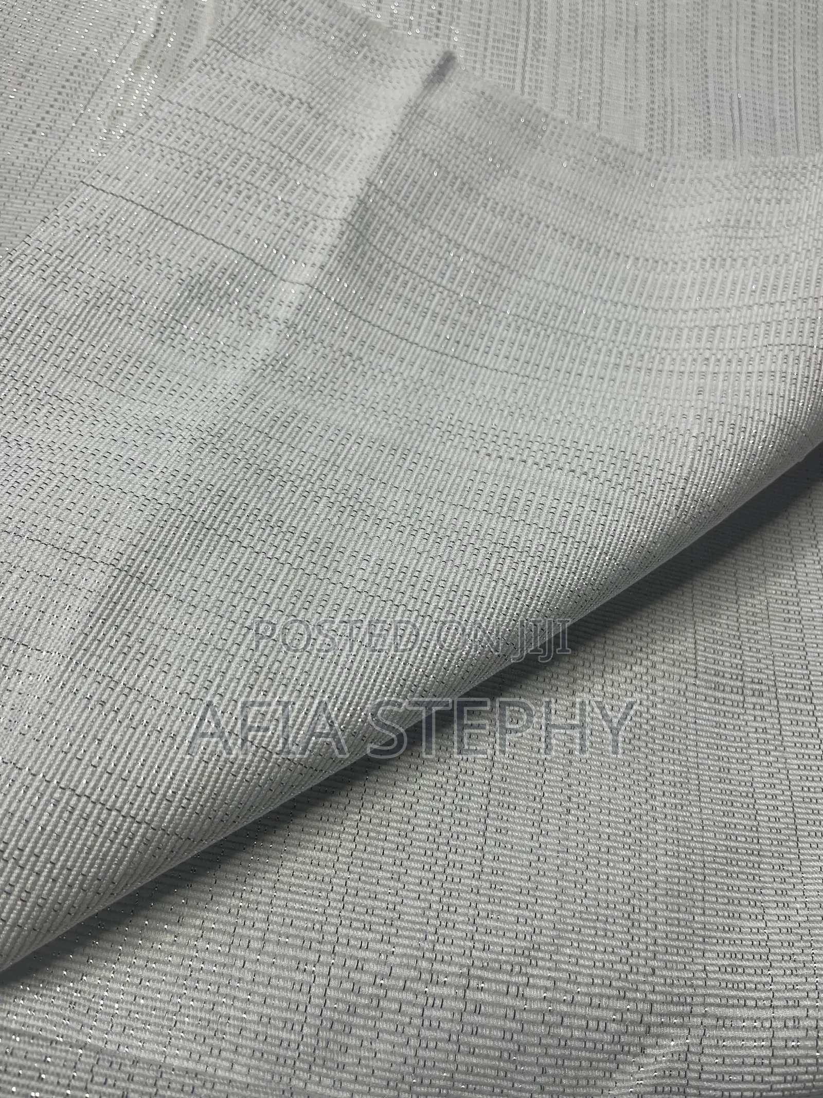 White Shimmer Material (2 Yards)