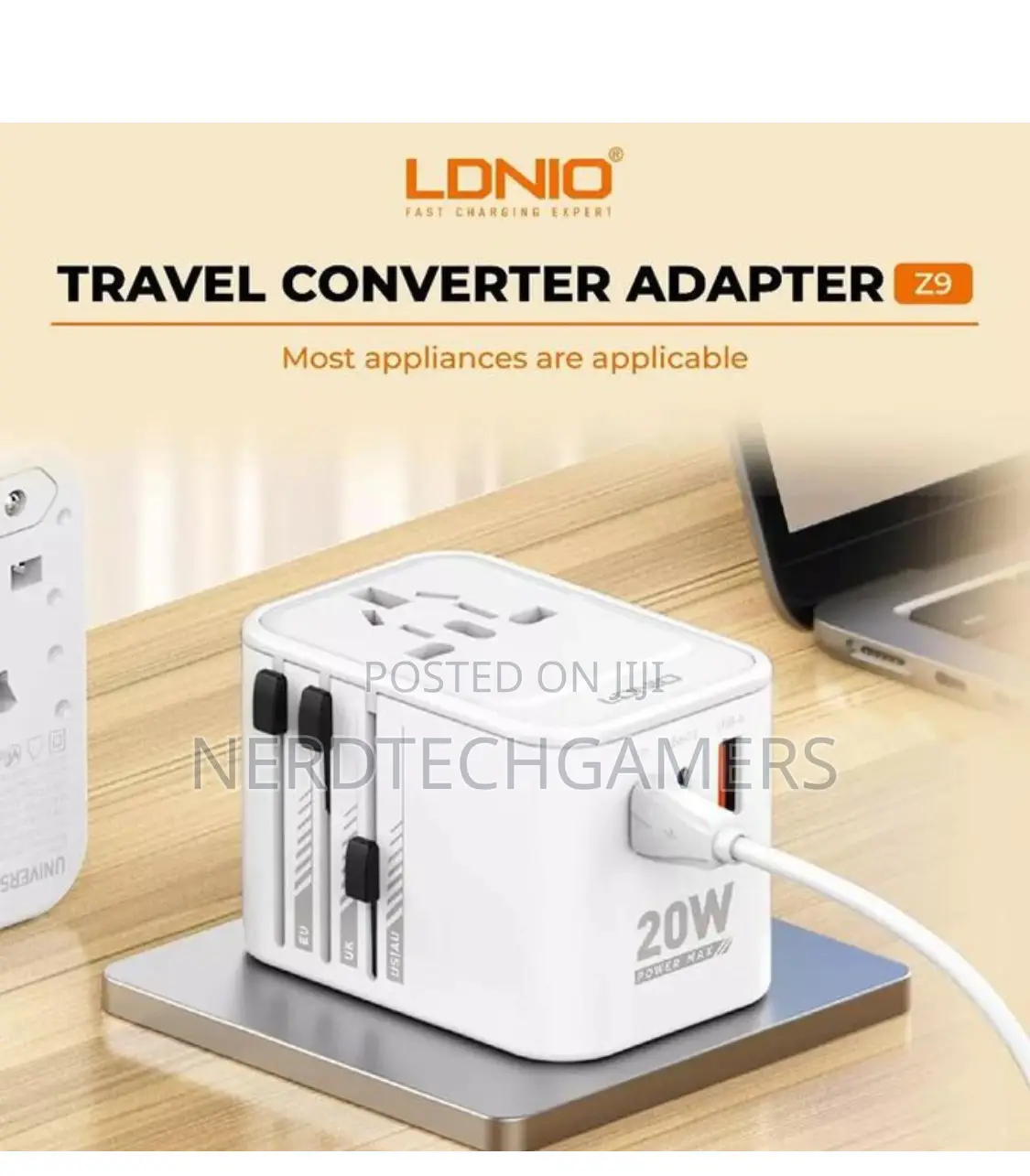 Ldnio Z9 3 Usb Ports 20w Travel Adapter