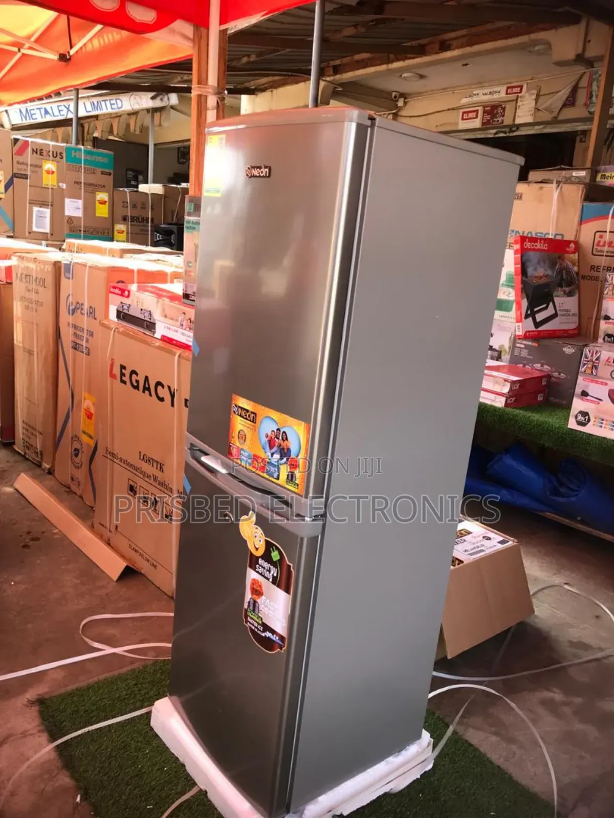 <Neon Durable Double Door Fridge 142 Litres Bottom Freezer