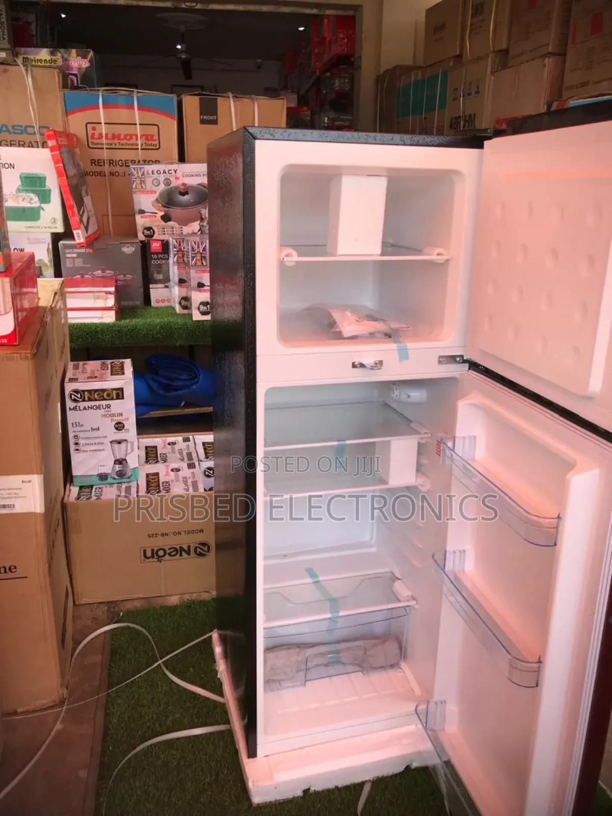 %Neon Durable Double Door Fridge 132 Litres