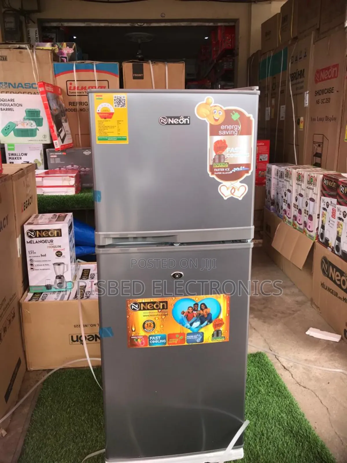 Neon Double Door Fridge 108 Litres Top Freezer