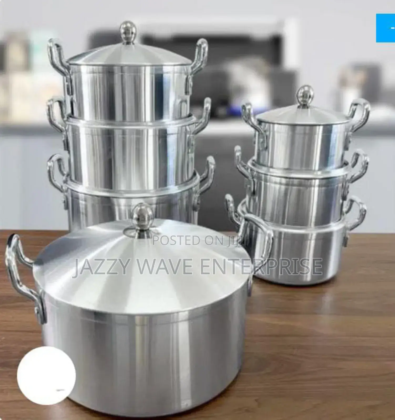 7 Set Silver Saucepan