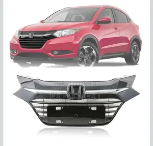 Black & Chrome Front Upper Grille  2016-2018 Honda Hr-v