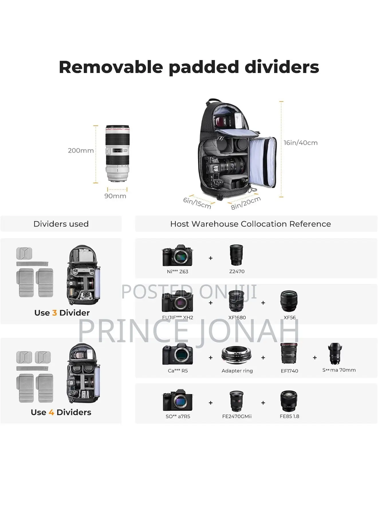 K F Concept Camera Sling Bag for DSLR/SLR/Mirrorless Cameras