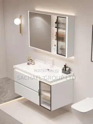 New Design Cabinet Basin With Led Mirror