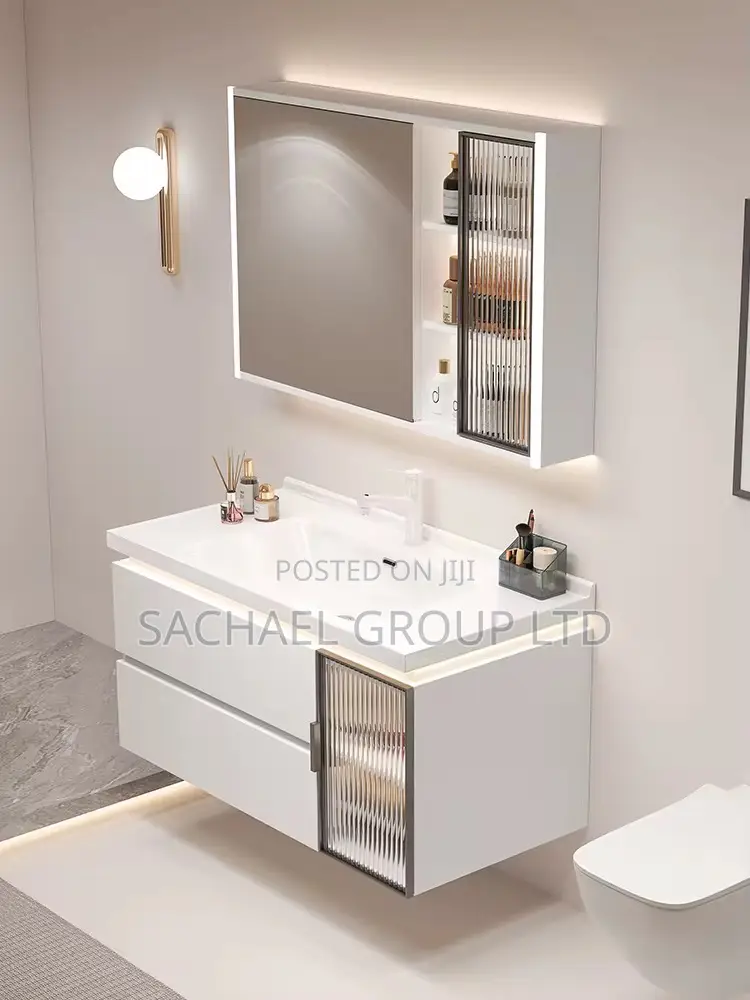 New Design Cabinet Basin With Led Mirror