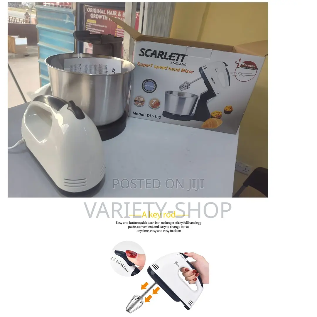 Scarlett 200w Hand Mixer – Portable Kitchen Helper