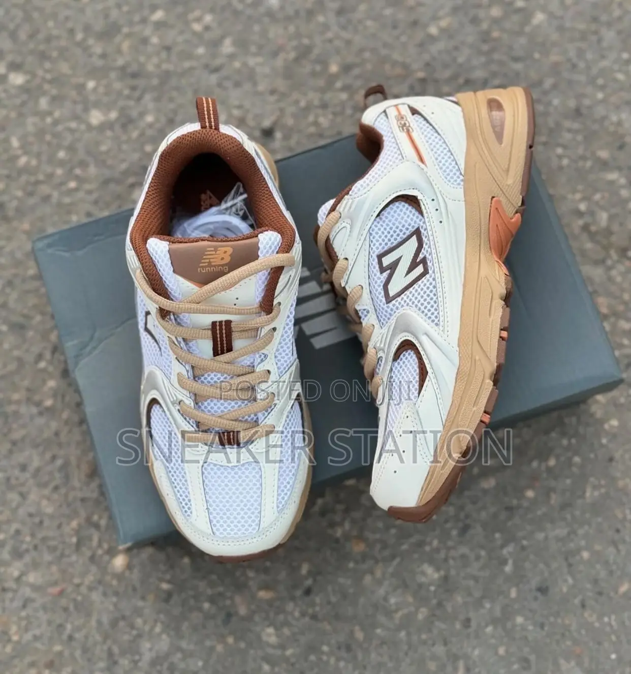 New Balance 530 White/Brown Sneaker