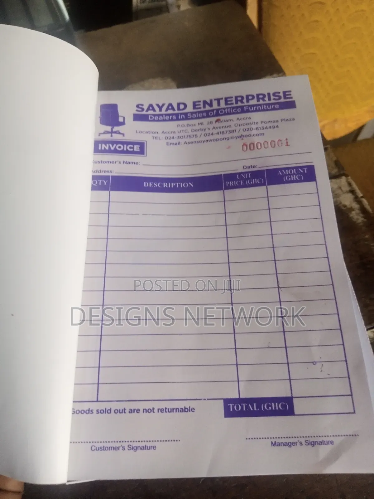 Receipt/ Waybill/ Invoice Design And Print
