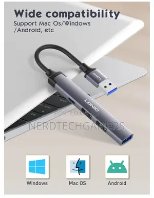 Ldnio Ds-44c New Design Mini Converter Laptop Docking Station 4-in-1