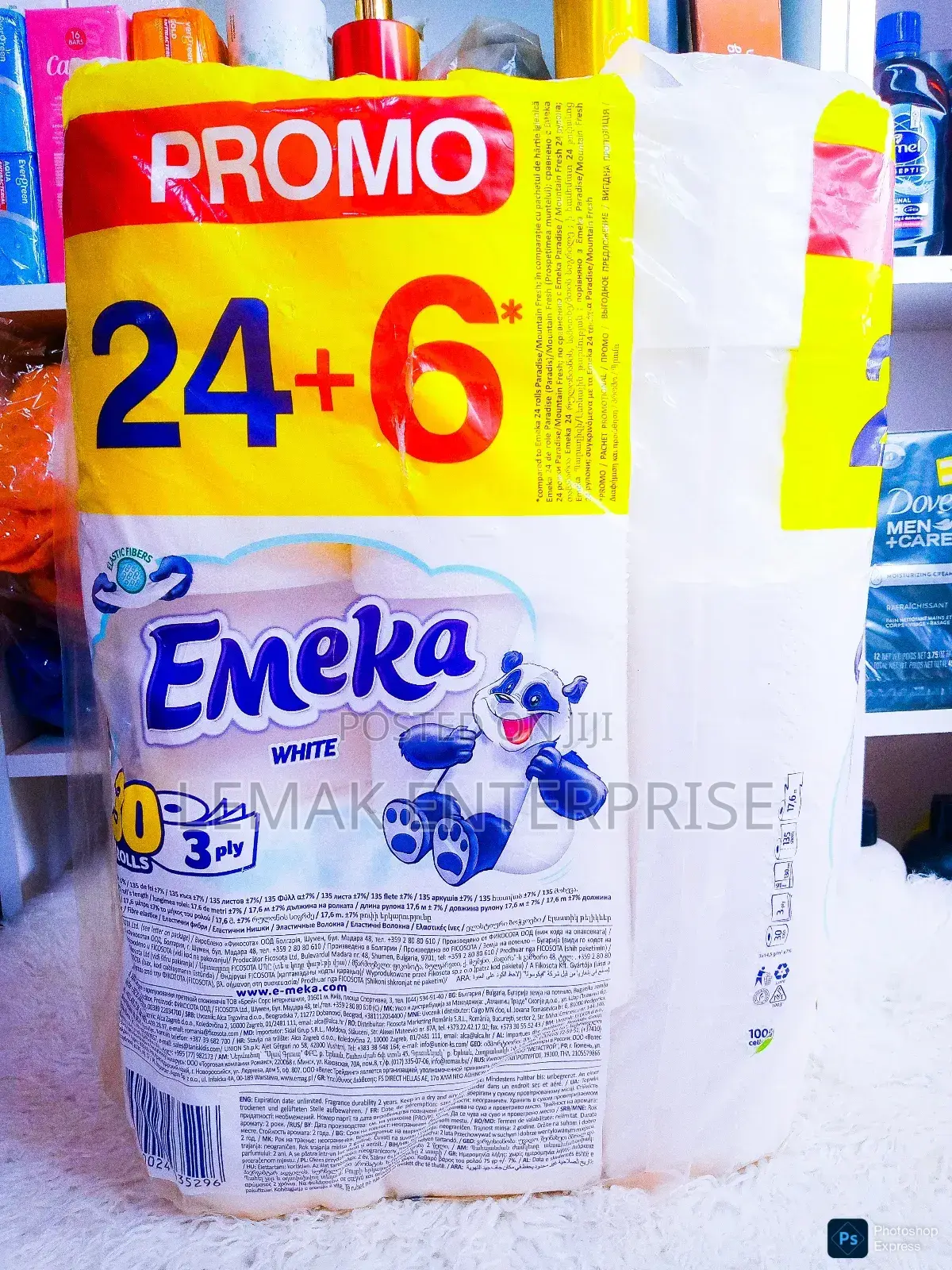 Emeka White Toilet Papers 30 PCS