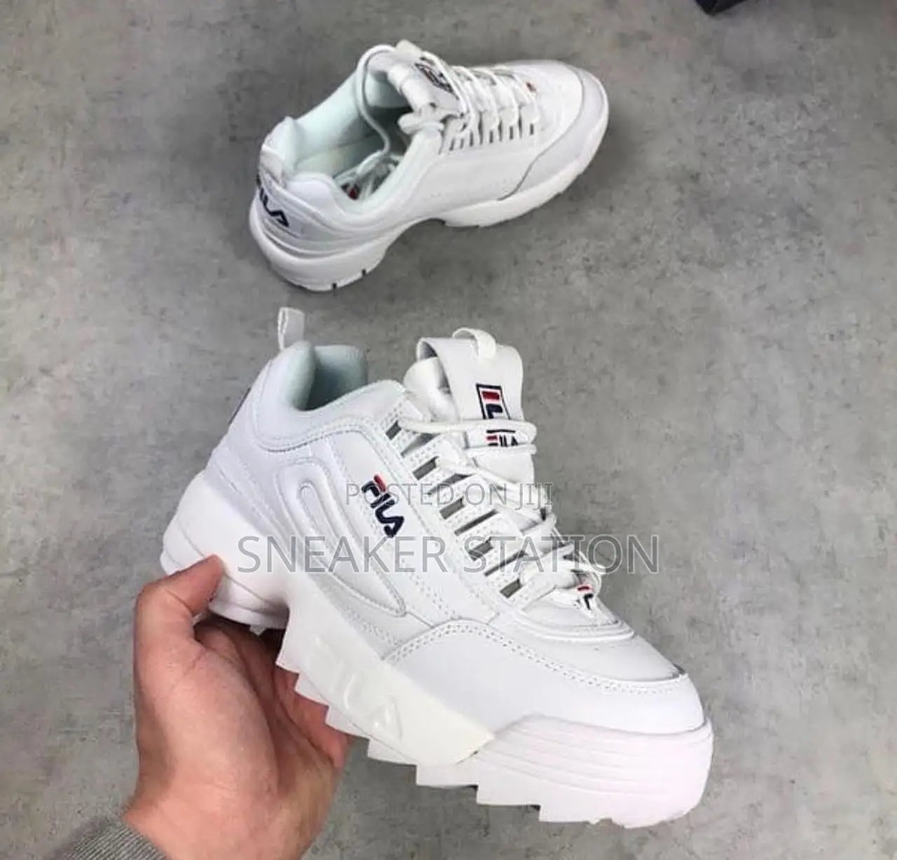 Fila All White Disruptor Sneaker