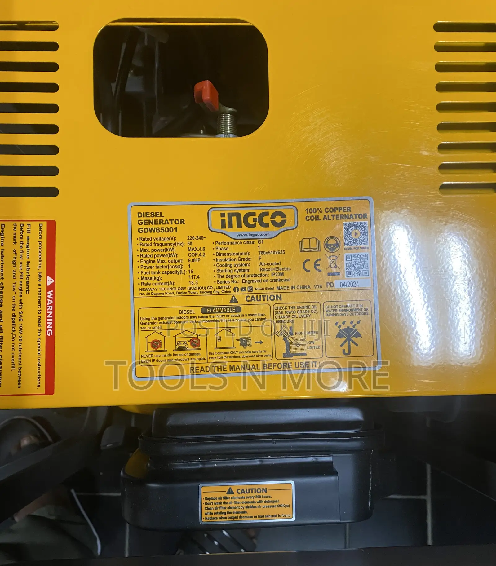 Ingco Diesel Welder Generator 4600w