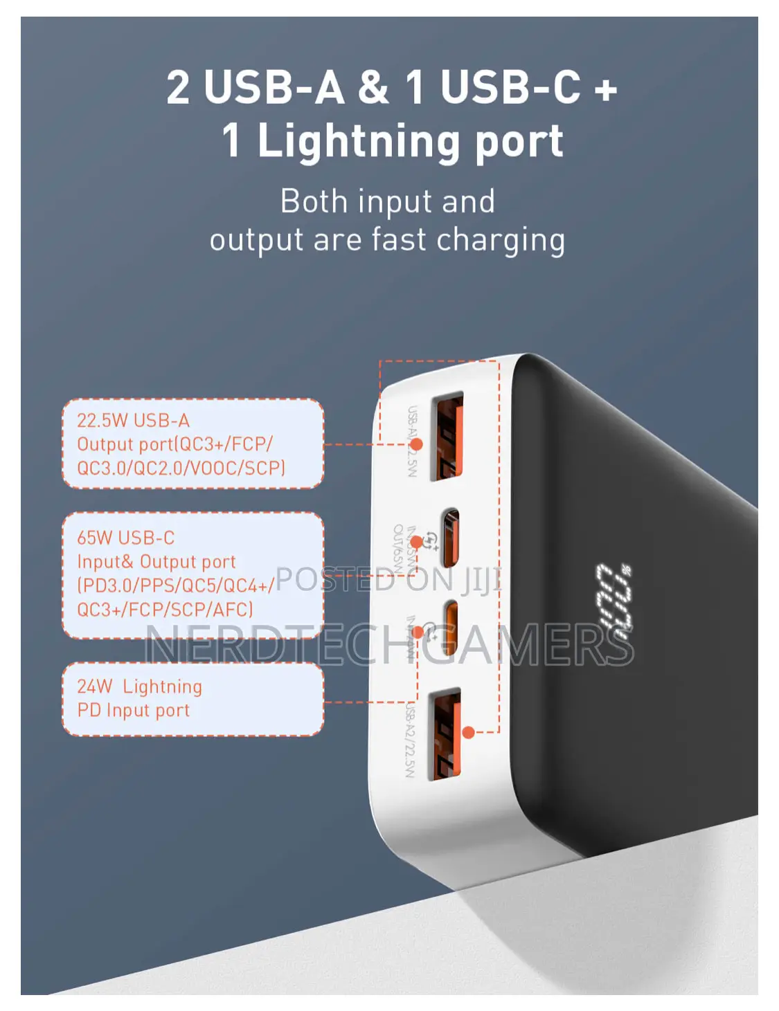 Ldnio Pq27 Portable 20000mah Power Banks Power Banks With 65w