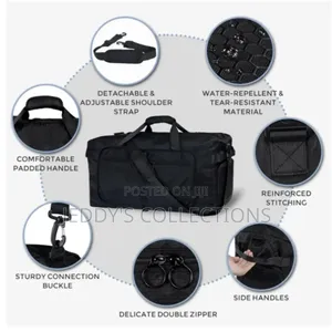 Foldable Large Capacity Weekender Duffel Bag With Shoe Storage