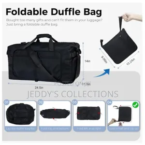 Foldable Large Capacity Weekender Duffel Bag With Shoe Storage