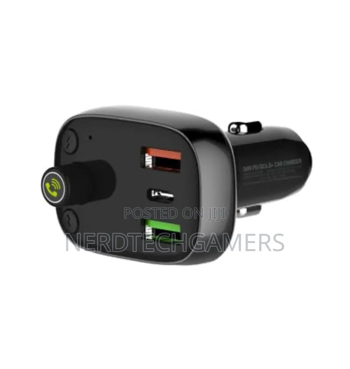 Ldnio C704q Car Charger With Fm Transmitter, 3 Usb Ports, Pd