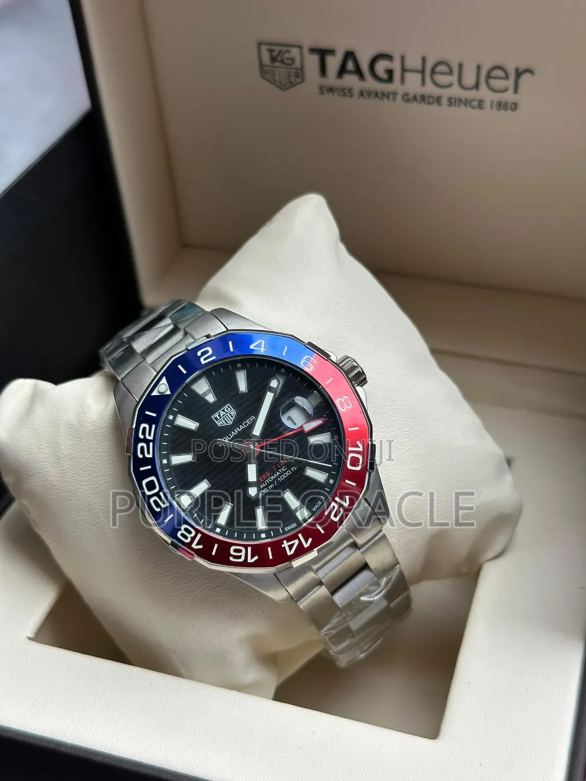 Silver Tag Heuer Aquaracer Watch