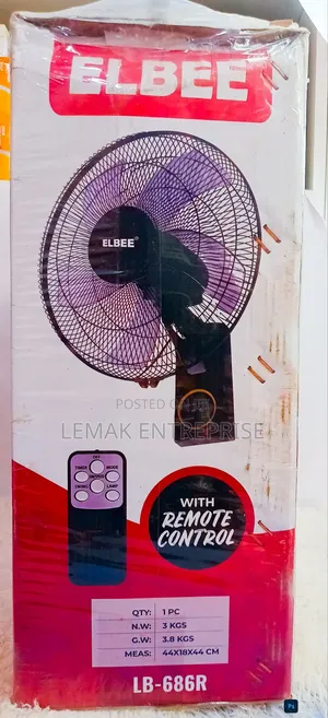 Elbee 16 Inch Wall Fan With Remote Control Lb - 686r
