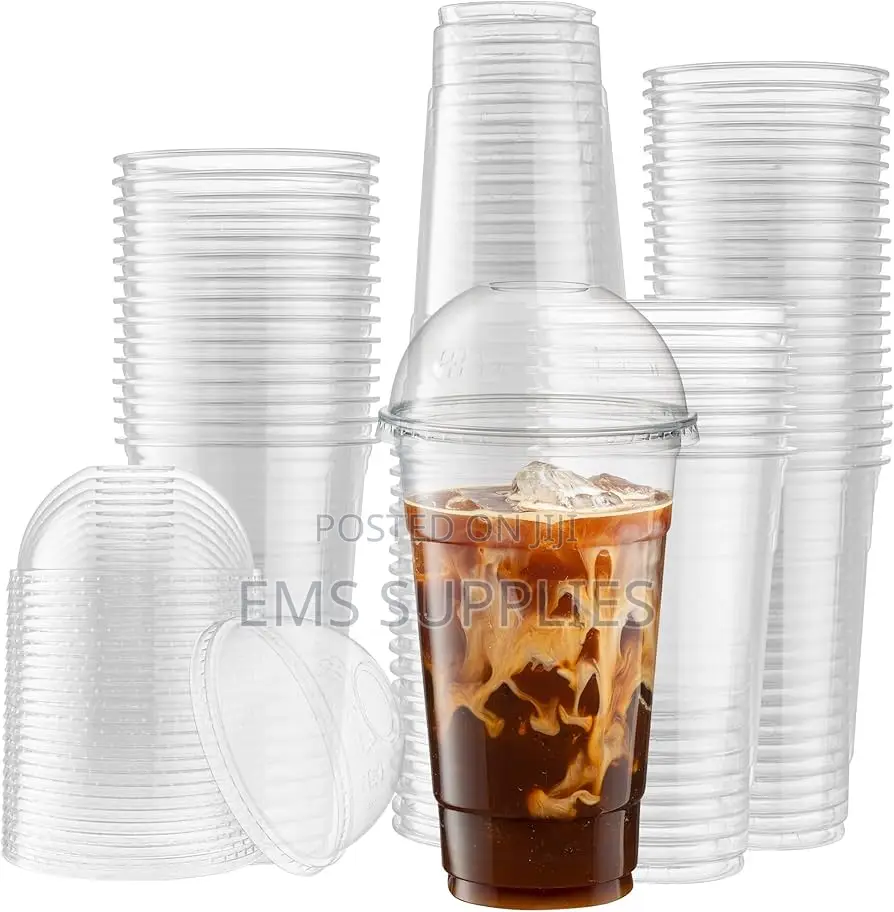 Plastic Cup With Dome Lids(50pcs)