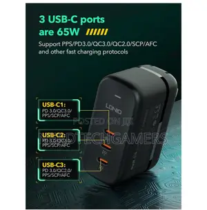 Ldnio Q367 Gan 65w 3 Usb C Quick Charging Universal Travel Fast Charg