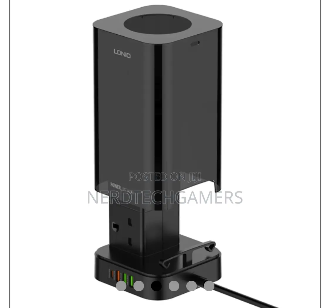 Ldnio 2500w Uk Tower Extension Power Socket 1pd 30w+1qc3.0+2 Auto-Id