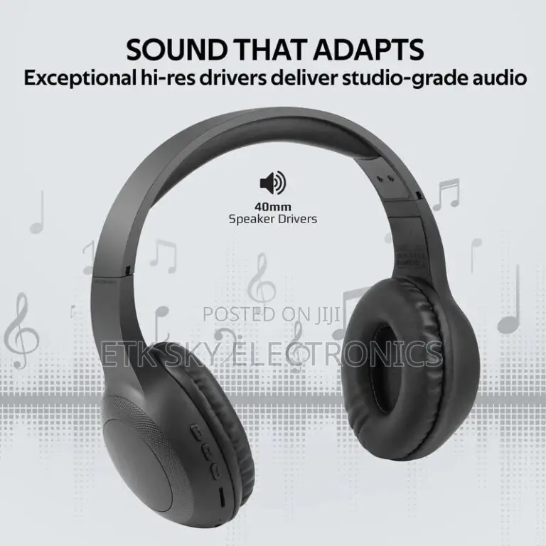 Bluetooth V5.0 Lightweight Over Ear Headset With Microphone