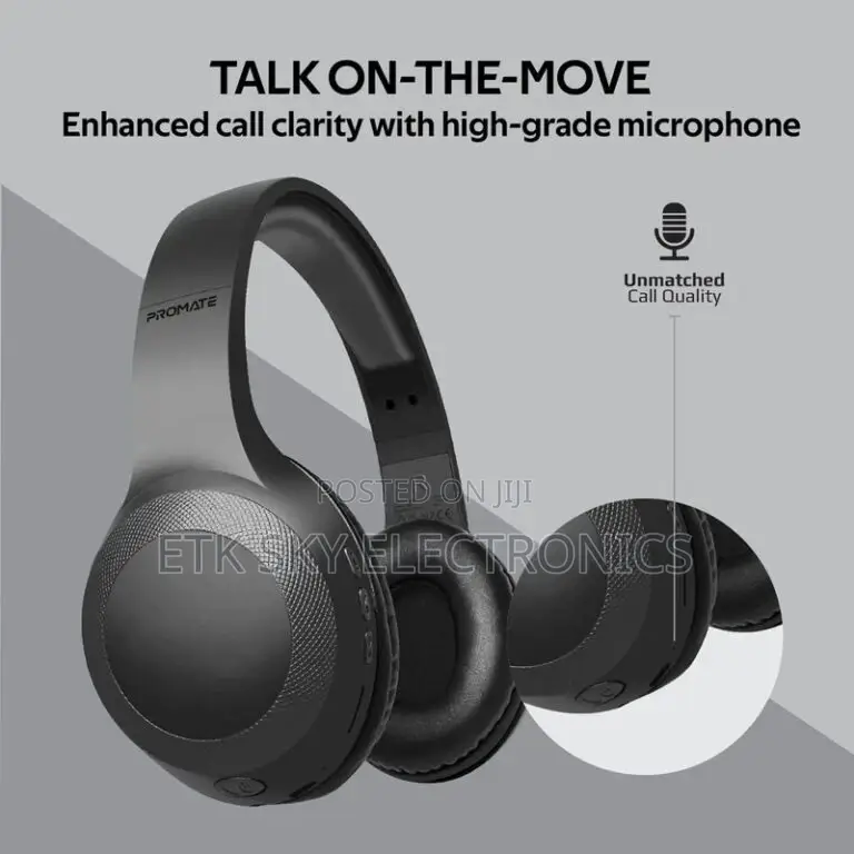 Bluetooth V5.0 Lightweight Over Ear Headset With Microphone