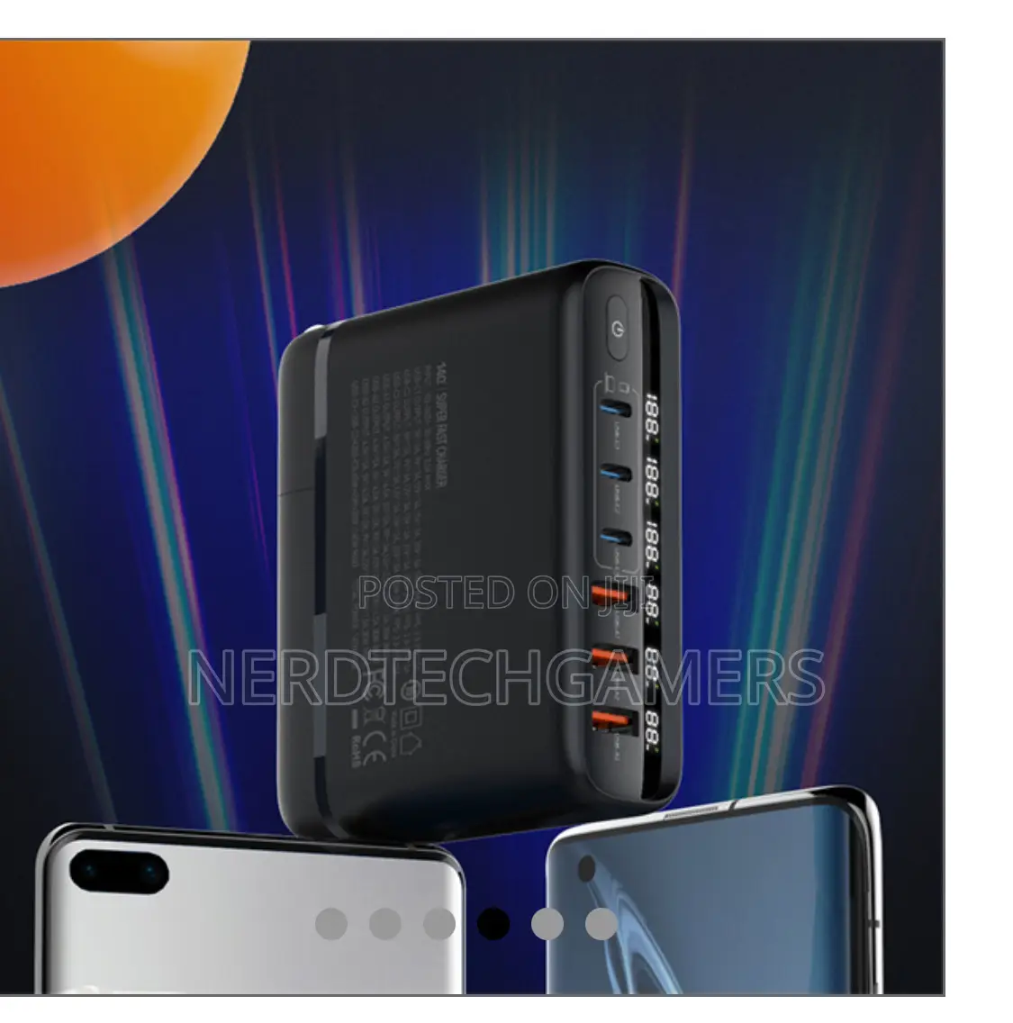 Ldnio A6140c Led Display Gan Tech 6 Ports Multi 140w Gan Charger