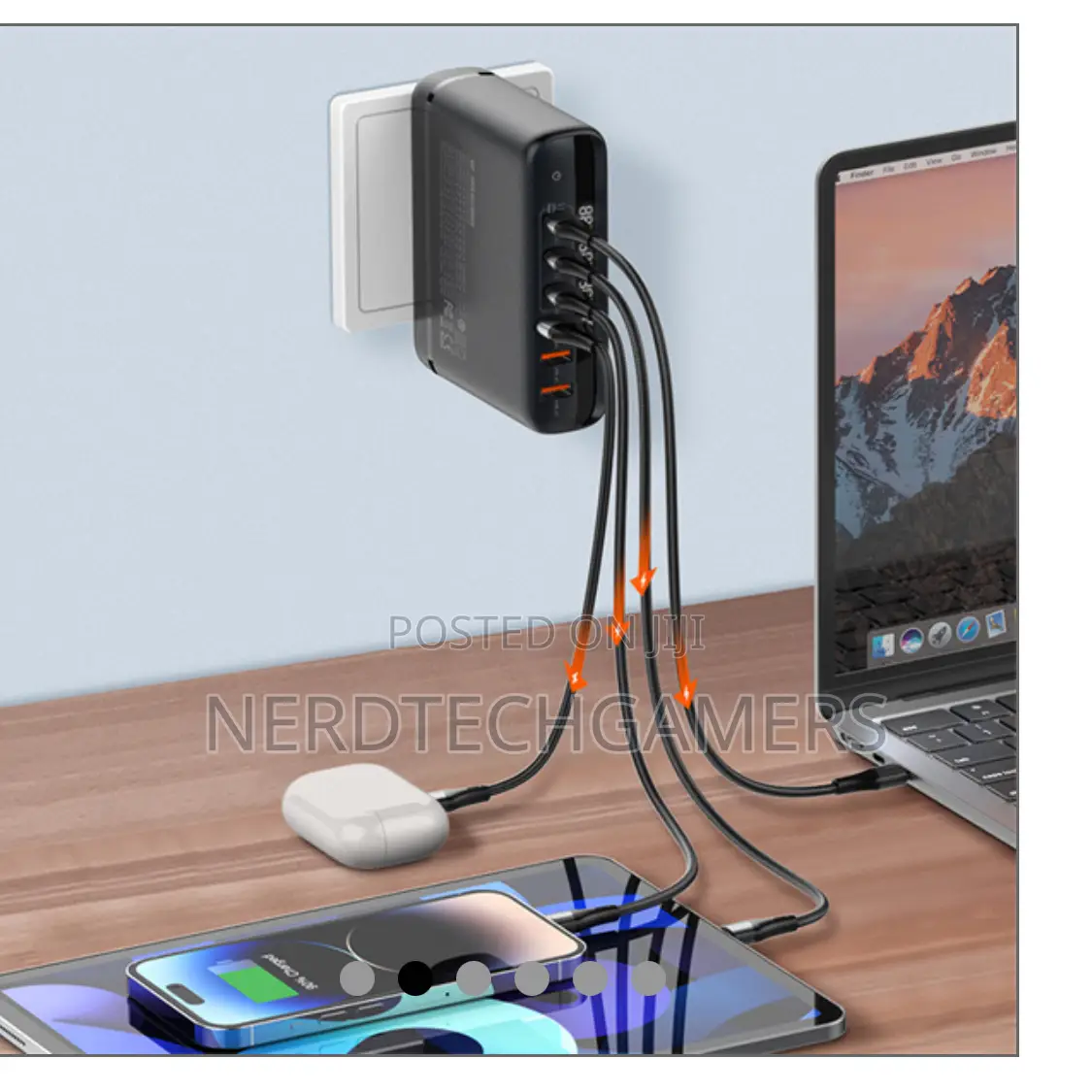 Ldnio A6140c Led Display Gan Tech 6 Ports Multi 140w Gan Charger