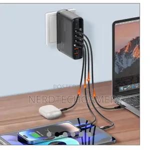 Ldnio A6140c Led Display Gan Tech 6 Ports Multi 140w Gan Charger