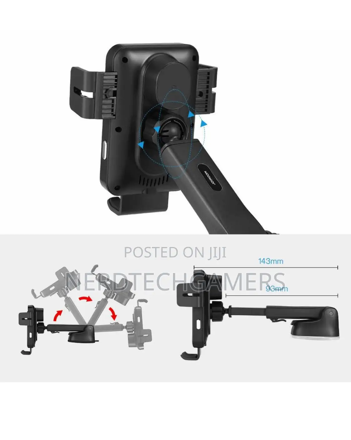 Joyroom Triaxial Electric 15w Wireless Charging Car Holder Suit