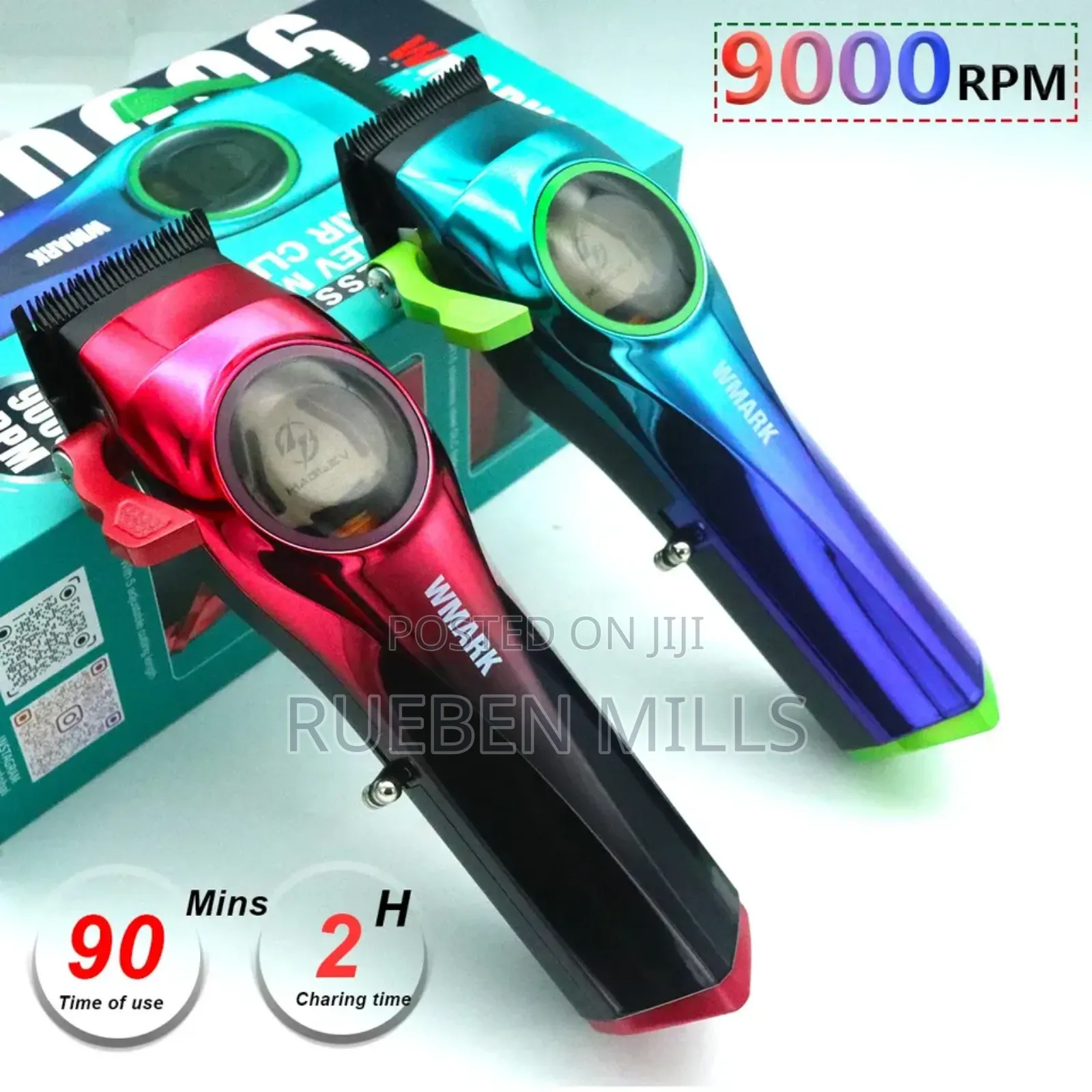 2500mah Wmark Ng-9009 Professional 9,000rpm Salon Barbering Machine
