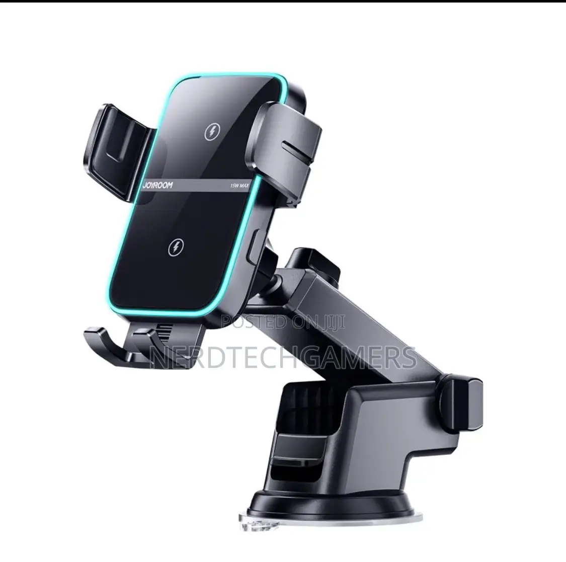 Joyroom 15w Dual-Coil Wireless Car Charger Holder (Dashboard) Black