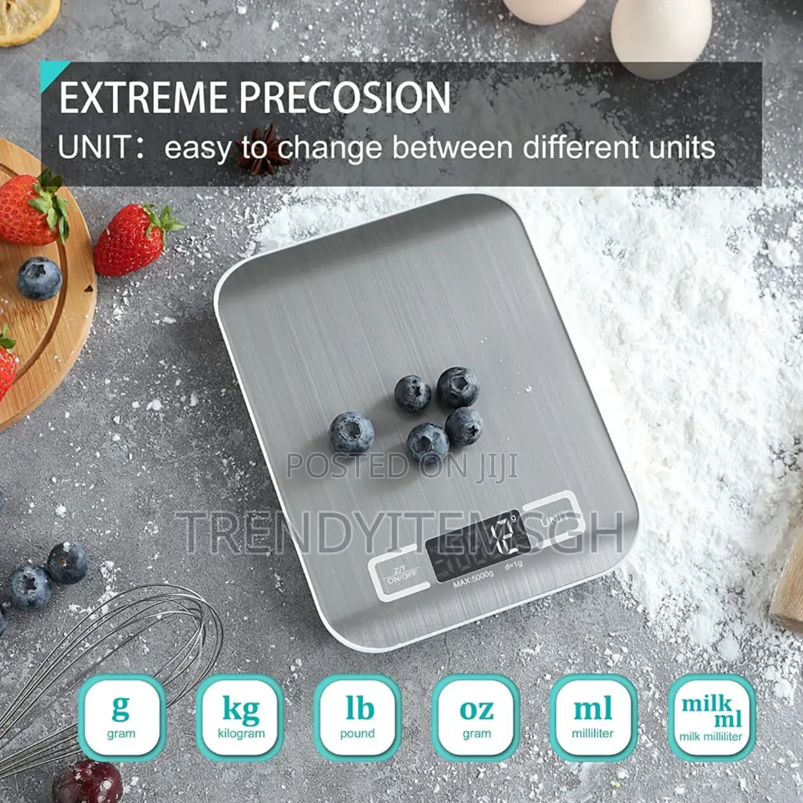 10kg Household Stainless Steel Digital Kitchen Scale
