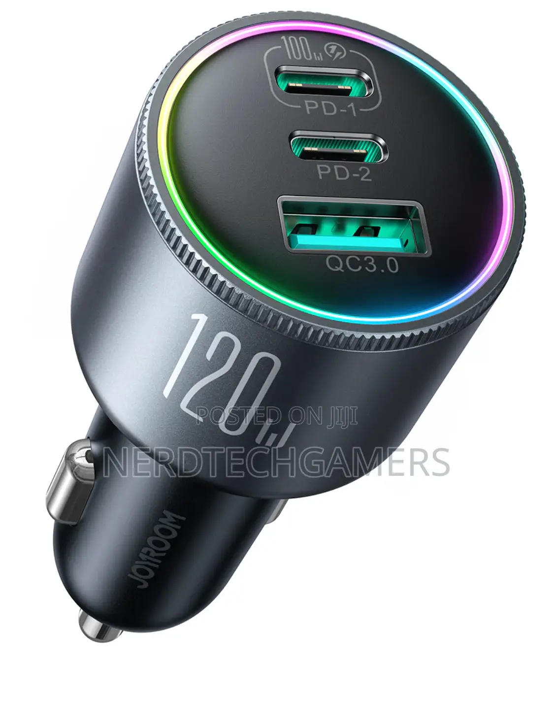 Joyroom Jr-Ccn07 120w 3-Port (2pd+1qc3.0) Car Charger