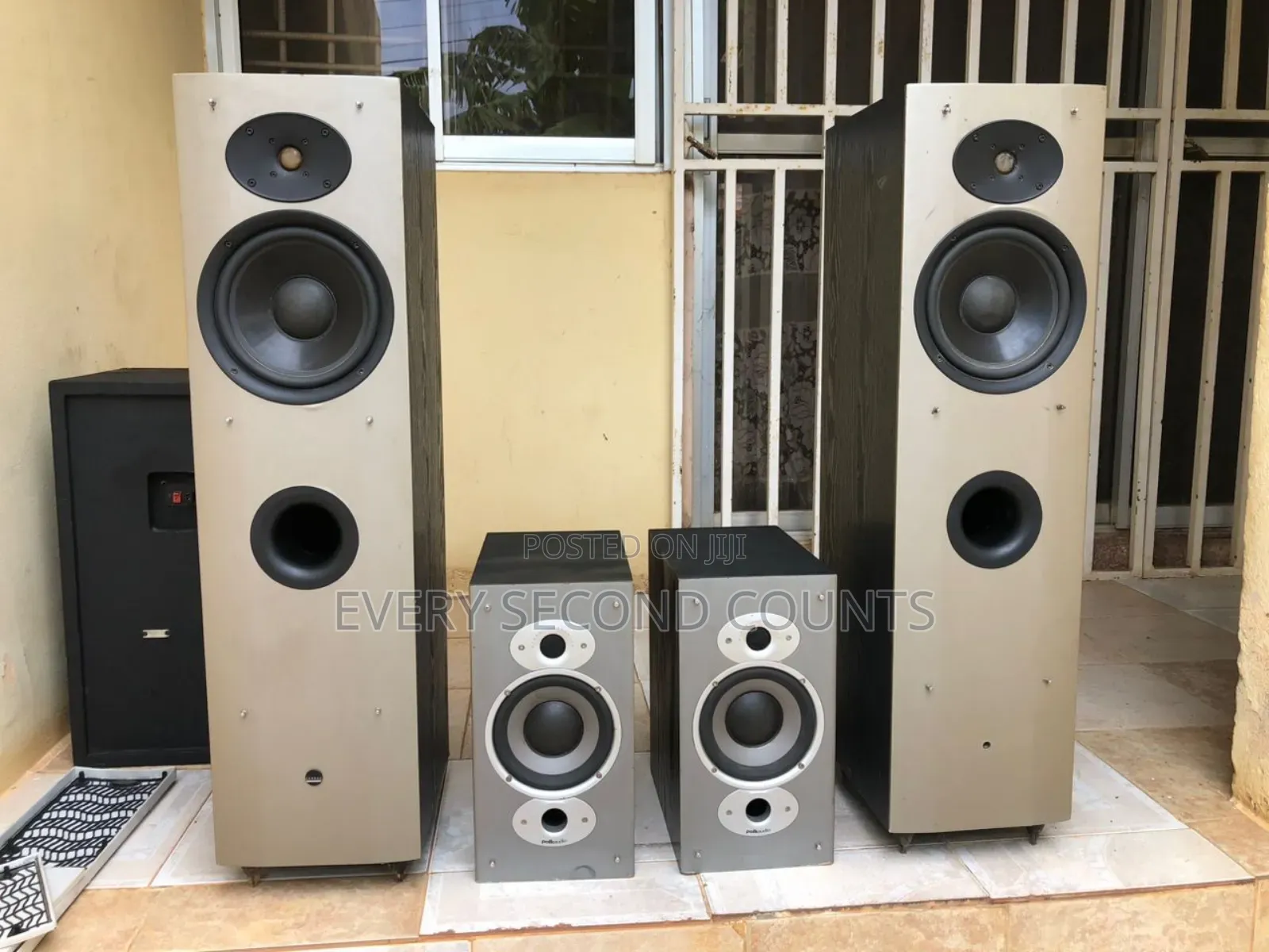 Athena as-F1-1 Tower + Polk Audio Speakers