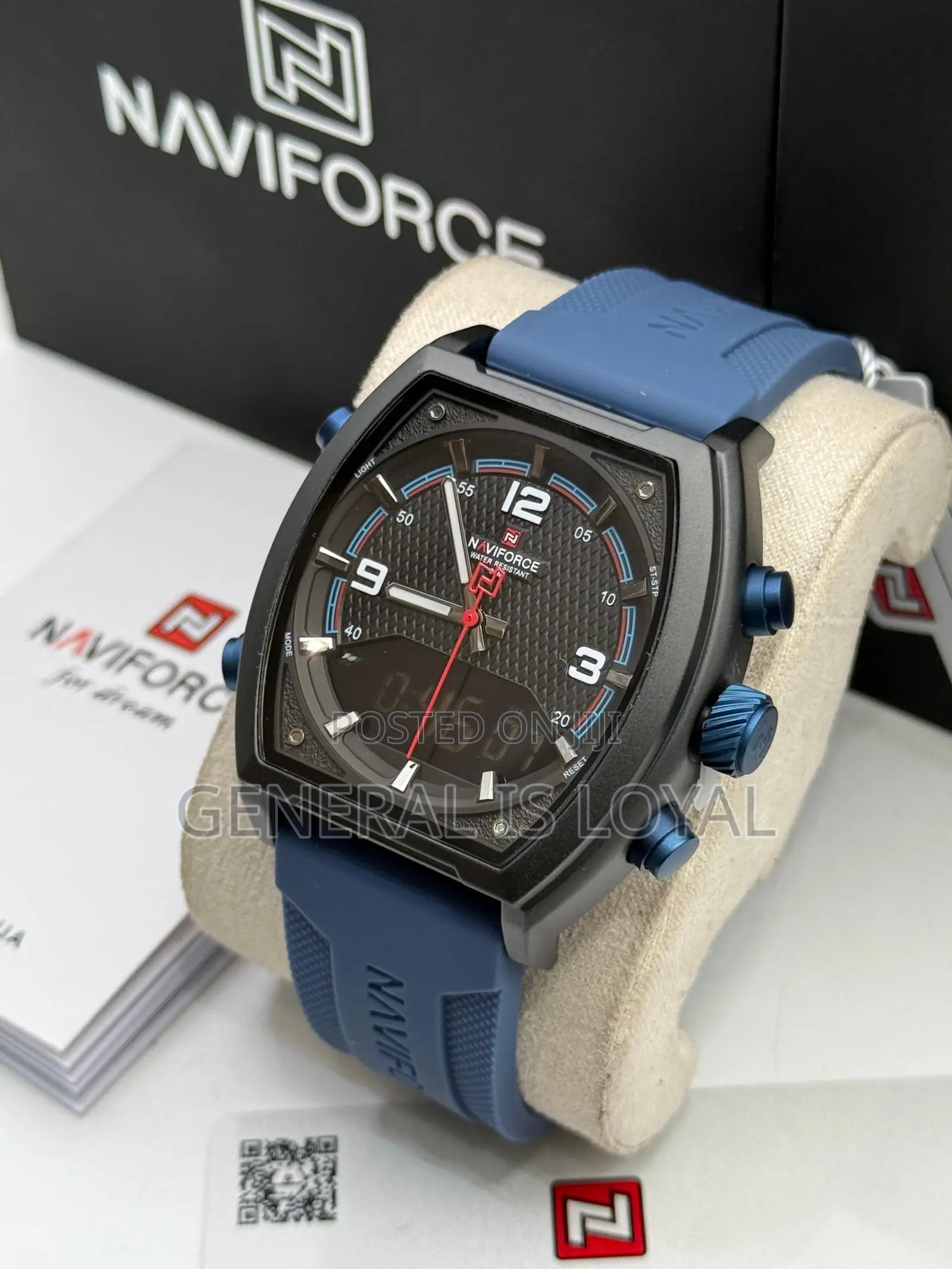 Naviforce Quartz Digital Analog Silicon Strap Men’S Watch