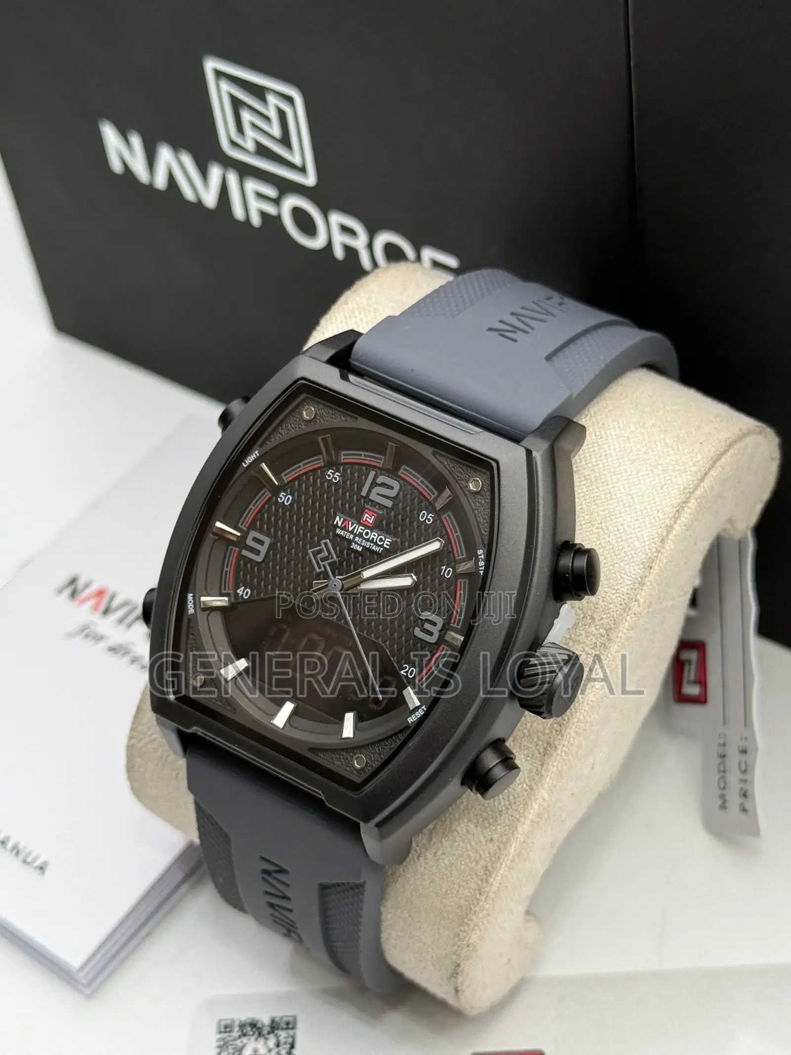 Naviforce Quartz Digital Analog Silicon Strap Men’S Watch