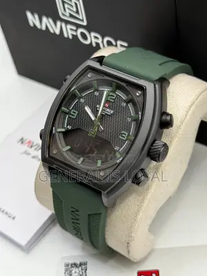 Naviforce Quartz Digital Analog Silicon Strap Men’S Watch