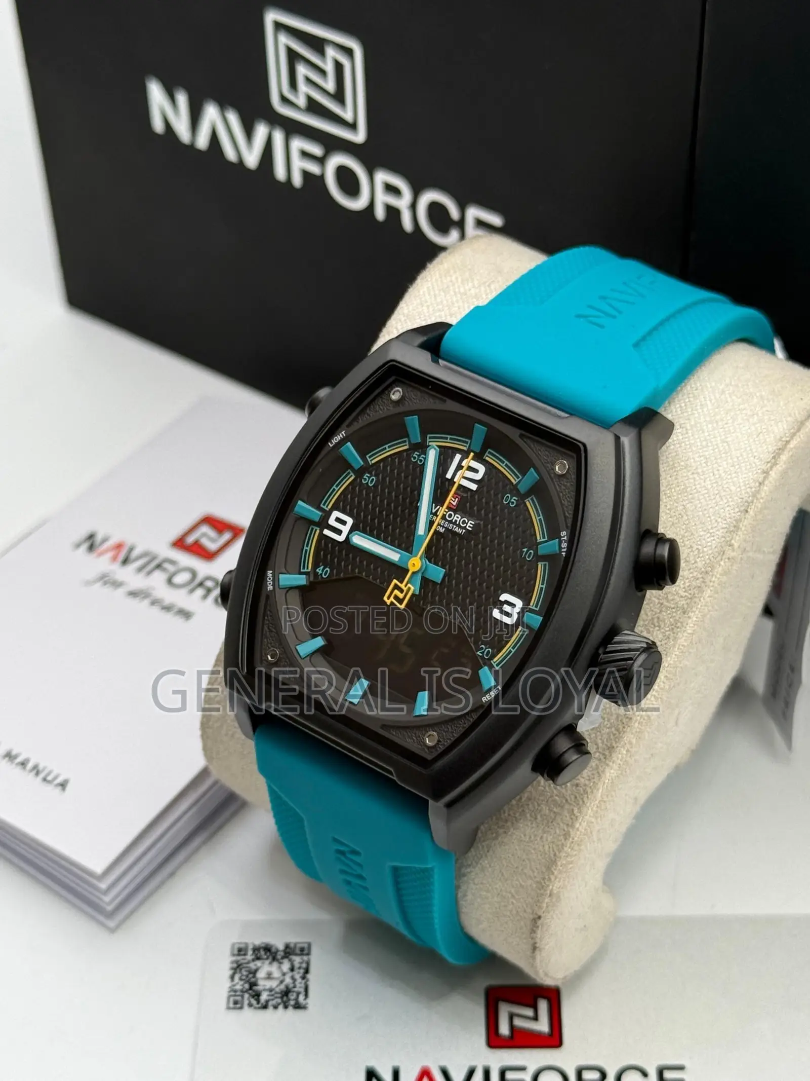 Naviforce Quartz Digital Analog Silicon Strap Men’S Watch